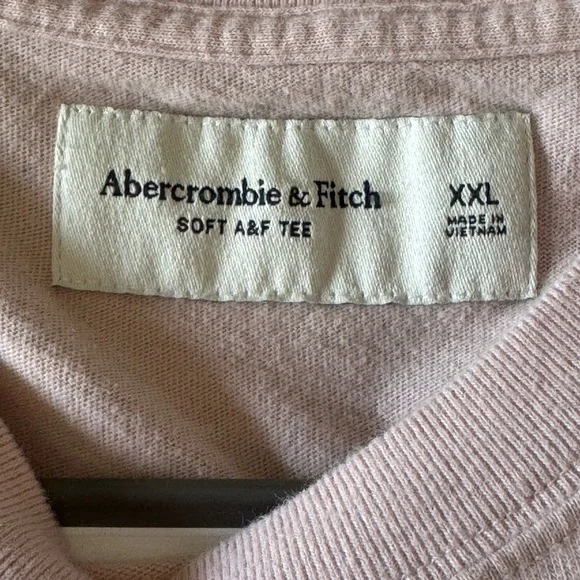 Abercrombie & Fitch Pale Pink Long Sleeve Soft Tee Shirt • XXL - Picture 5 of 5